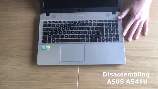 ASUS A541U Disassembly for SSD upgrade [upl. by Elime701]