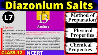 L7 Diazonium Salt  Preparation  Chemical Reactions Diazonium Coupling Reaction  Class 12  NEET [upl. by Schug754]