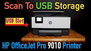 HP OfficeJet Pro 9010 Scan to USB [upl. by Erb]