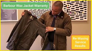 Barbour Jacket ReWax Warranty Service Results [upl. by Jeffery]