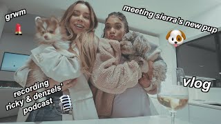 VLOG ★ a busy day in my life podcast GRWM meeting Sierras PUPPY [upl. by So]