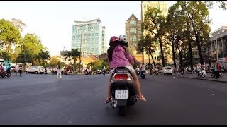 2014 Downtown Saigon Ho Chi Minh City Motorbike Ride [upl. by Boardman796]