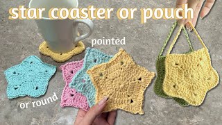 Crochet Star CoasterPouch Tutorial [upl. by Scotty802]