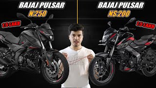 2023 Bajaj Pulsar NS 200 vs Pulsar N250  Detailed Comparision [upl. by Ynnor123]