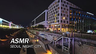 Seoul City Sounds and Traffic Ambience ASMR for Sleep and Study  Relaxing City at Night [upl. by Juanne883]