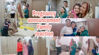 😱Omg Family reaction on my pregnancy news🤰 😥Emotional feeling ye to rone lag gayi [upl. by Sul]