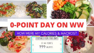 CHALLENGE 0POINT MEALS  FULL DAY OF EATING ON WW  How low were my calories amp macros [upl. by Jacklin892]