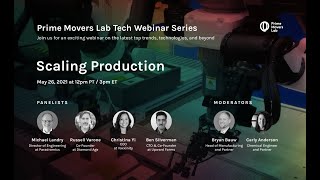 Manufacturing Scaling Production  Webinar by Prime Movers Lab [upl. by Arny356]