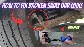 How to do sway bar link installation Fix broken stabiliser bar link Easy DIY [upl. by Nnaeirrac]