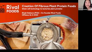 Dr Birgit Dekkers Shear cell technology and plantbased protein [upl. by Hairehcaz]