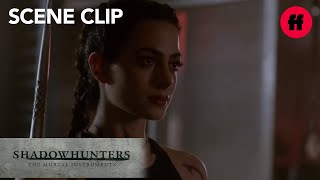 Shadowhunters  Season 2 Episode 1 Izzy amp Clary Train  Freeform [upl. by Neersan]