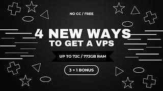 4 Ways to get a FREE VPS NO Credit Card Up to 72 CORES  772GB RAM [upl. by Nessy461]