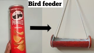 Bird feeder Bird feeder making Bird feeder from cardboard [upl. by Olvan]