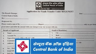 How to Fill Central Bank Of India NEFTRTGS Form in 2024 [upl. by Niels527]