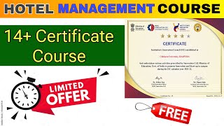 Free Online Hotel Management Course with Certificate  Free Hospitality Courses Online [upl. by Daniella]