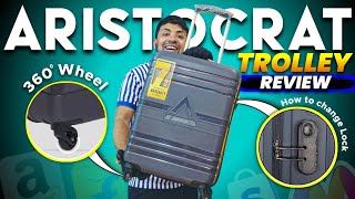 ⚡Aristocrat Trolley Bag REVIEW amp UNBOXING⚡ 53cm Airstop Cabin Size Trolley Bag  Budget Trolley Bag [upl. by Eimam224]