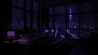 Sofortiger Schlaf bei Regen Gemütliches Schlafzimmer und Blick auf die Stadt für ultimative Ruhe 🎧 [upl. by Kenon]