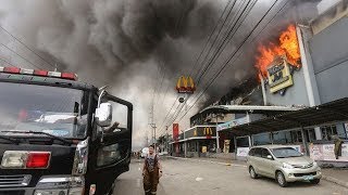 Philippines mall fire Dozens feared dead in Davao blaze [upl. by Iz]