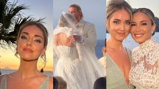 chiara al matrimonio di diletta Leotta vestito stupendo della sposa 🥰❤️ [upl. by Lemor]