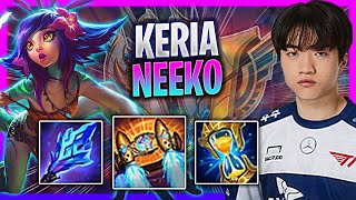 LEARN HOW TO PLAY NEEKO SUPPORT LIKE A PRO  🔥NEW BUFFS🔥T1 Keria Plays Neeko Support vs Blitzcrank [upl. by Oiramed]