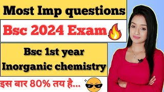 bsc 1st year inorganic chemistry most important questions for bsc 2024 exam knowledge adda notes [upl. by Eseneg]