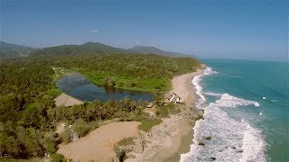 Parque Tayrona  Barlovento Maloka y los Naranjos Costa Caribe en Colombia vista desde el aire [upl. by Misha]