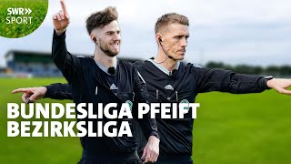 Nils Petersen und Anton Stach als Schiedsrichter bei BezirksligaDerby  SWR Sport [upl. by Belicia198]