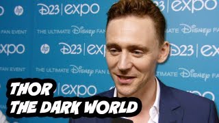 Tom Hiddleston D23 Thor The Dark World Interview [upl. by Oicnaneb]