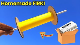 How to make Best Firki Charkhi from waste cardboard at home  firki kese banate he firki for kite [upl. by Amero]