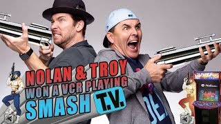 Nolan North and Troy Baker Won a VCR Playing Smash TV [upl. by Yenal]