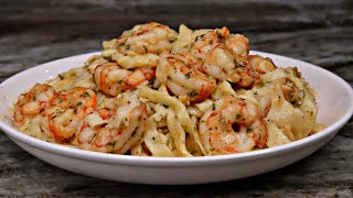 Garlic Parmesan Shrimp Scampi Pasta Recipe [upl. by Elrae829]