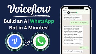 Building a WhatsApp AI Customer Service Chatbot for a Local Business in 4 Minutes With Voiceflow [upl. by Muslim628]