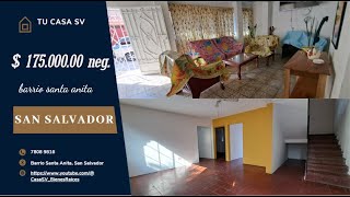 VENDO HERMOSA CASA BARRIO SANTA ANITA SAN SALVADOR DOS NIVELES INFO  503 7808 9816 [upl. by Nrobyalc]