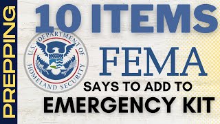 10 Items FEMA Says To Add To Your Emergency Kit  Emergency Preparedness [upl. by Nosydam711]