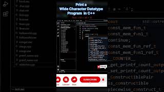 Program a Wide Character Datatype Variable Value in C shorts youtube ytshorts trending music [upl. by Flossy792]