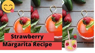 Strawberry Margarita  How to make Strawberry Margarita Recipe [upl. by Terces]