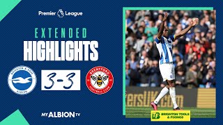 Extended PL Highlights Albion 3 Brentford 3 [upl. by Fanchie490]