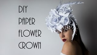 DIY Paper Headpiece Flower Crown irenerudnykphoto Cheap and Easy [upl. by Nic]