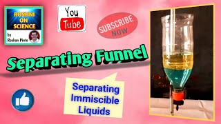 How to separate immiscible liquidsHow to make Separating funnel CBSE and State Syllabus [upl. by Trebliw]