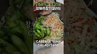 양배추샐러드그릭요거트소스참치샐러드피타브레드미선이부엌cabbagesaladpitabreadgreekyogurttunasalad misunikitchen [upl. by Packer21]