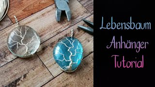 Lebensbaum Anhänger aus Draht selbst machen  Drahtbaum Tutorial  Schmuck Anhänger [upl. by Kylynn]