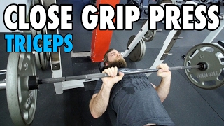 CLOSE GRIP PRESS  Triceps  HowTo Exercise Tutorial [upl. by Cohe573]