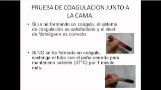 Prueba de Coagulación junto a la cama [upl. by Osher]