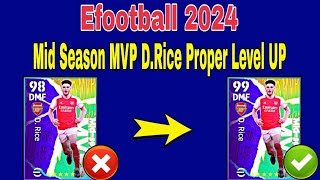 How To Train DRice In Efootball 24  DRice Max Level Pes 2024 [upl. by Bayer]