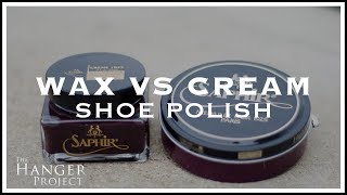 Wax VS Cream Shoe Polish Demonstration [upl. by Galasyn393]