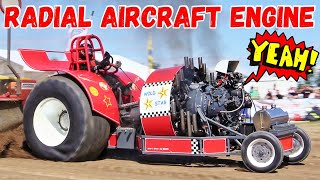 Tractor Pulling 18Cylinder Aeroplane Radial Engine CurtissWright R3350 32W Twin Cyclone 💥 SOUND [upl. by Deutsch102]