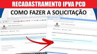 COMO FAZER O RECADASTRAMENTO DO IPVA PCD 2022 [upl. by Cataldo820]