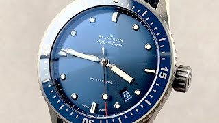 Blancpain Fifty Fathoms Bathyscaphe 50000240NAOA Blancpain Watch Review [upl. by Nadab]