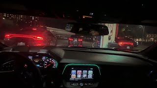 POV DRIVING CAMARO SS AND HELLCATS SWIMMING THROUGH TRAFFIC [upl. by Nonna]