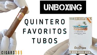 Unboxing QUINTERO Favoritos Tubos Robusto  Box of 3  Cuban cigars review [upl. by Seiden]